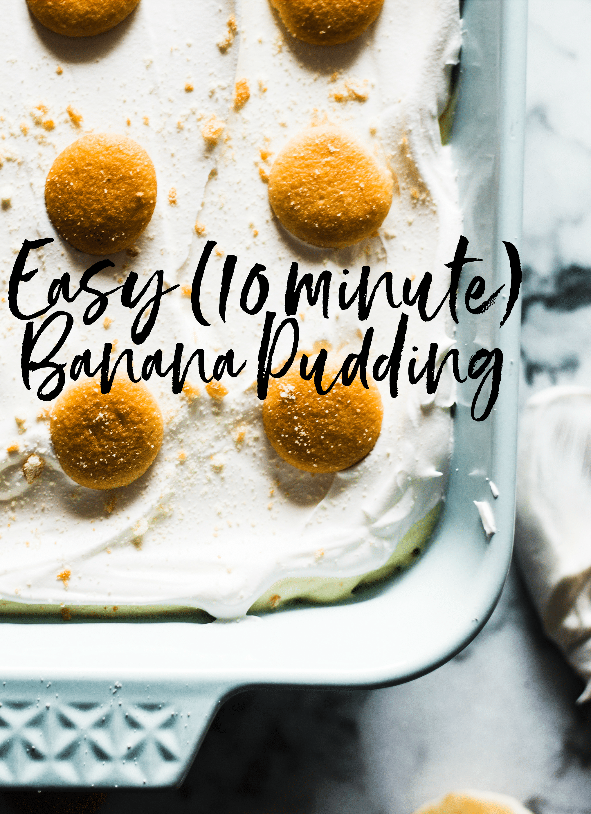 Easy 10 Minute Banana Pudding - image with text