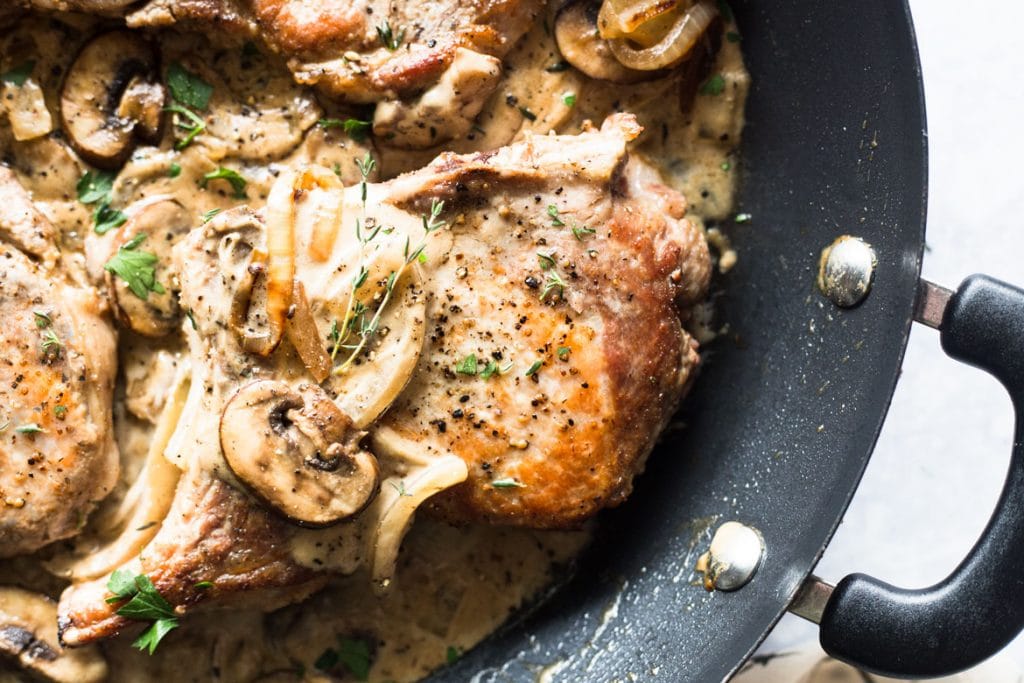 Pork Chops with Mushroom Gravy