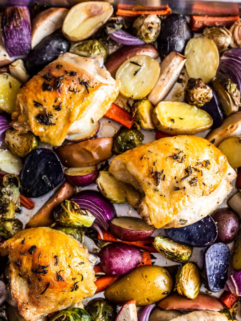 Roasted Chicken and Vegetables Sheet Pan Dinner